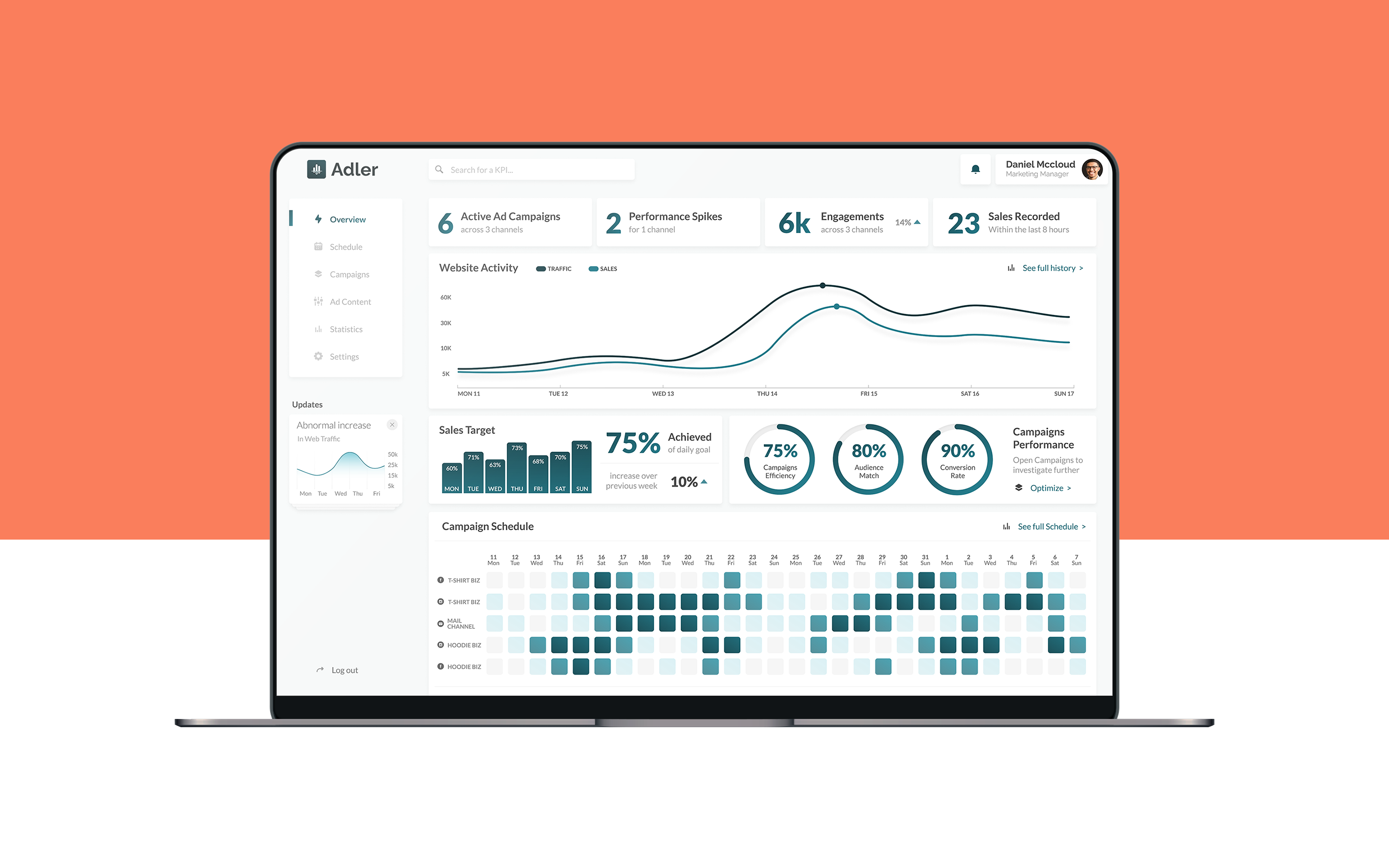 Adler — screen detail