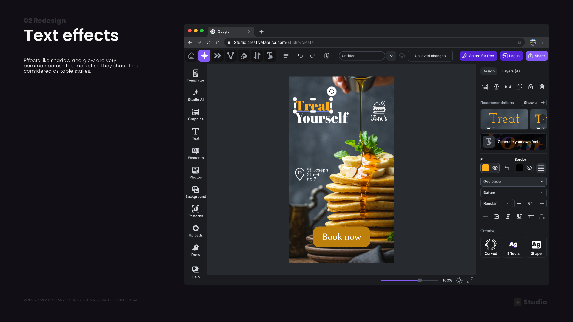 Text Effects — Curved, Effects, Shape