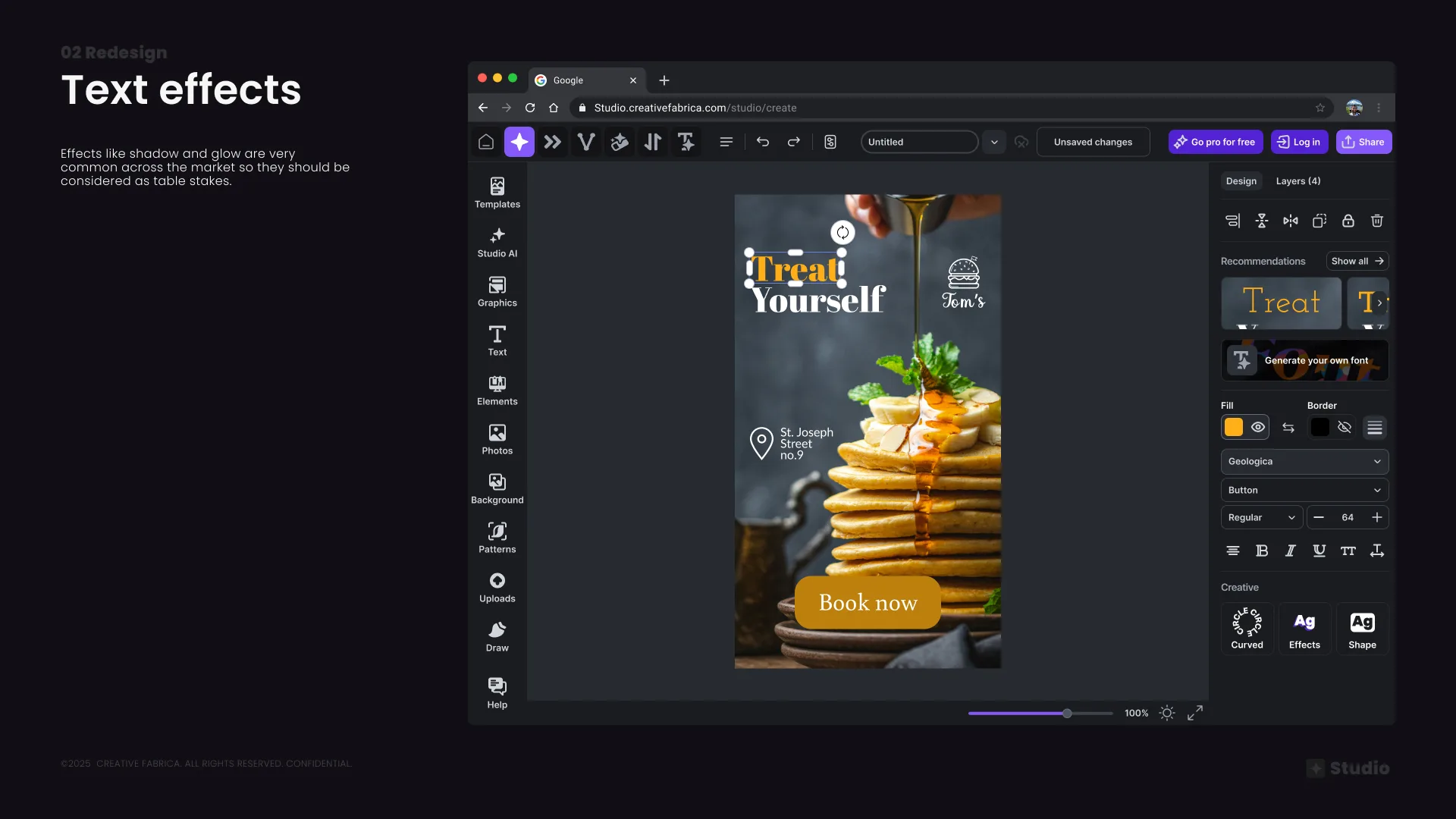 Text Effects — Curved, Effects, Shape