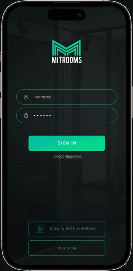 Login screen